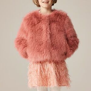 Crewcuts Kids Faux Fur Jacket - Rose